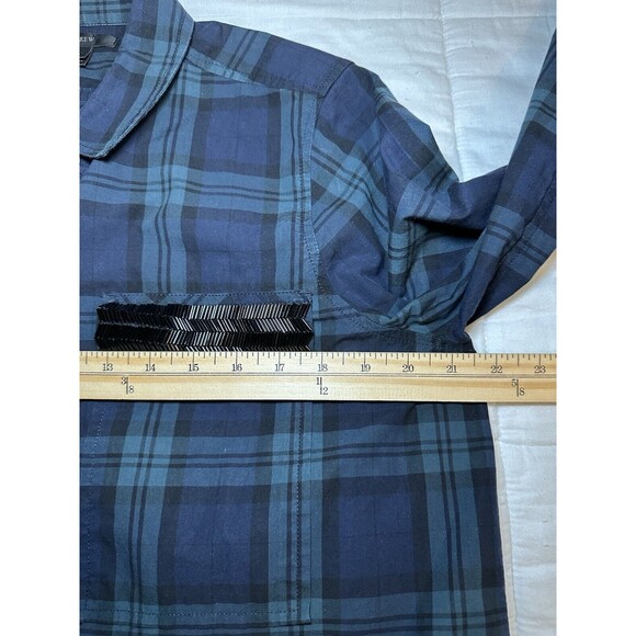 J. Crew Blue Green‎ Plaid Long Sleeve Shirt Beaded Pockets Women's SIZE 12 - Picture 11 of 11